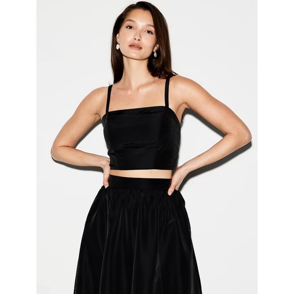 The Occasion Taffeta Cropped Tank Top & High Waisted Midi Skirt Set NWT - Picture 6 of 11